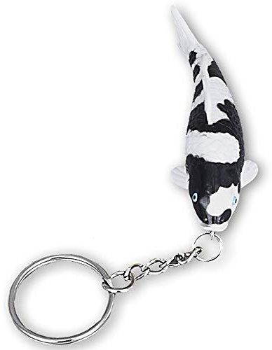 Koi Company Schlüsselanhänger • Detailgetreuer Anhänger Koi Shiro Utsuri • Schlüsselanhänger Fisch (LxBxH) 6cmx2,5cmx2,5cm