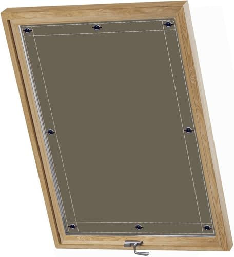 AIYOUVM Tenda Oscurante 38x75cm Poliestere, con Ventose, 100% Oscurante Tende Tenda Avvolgibile per lucernari -Grigio Scuro