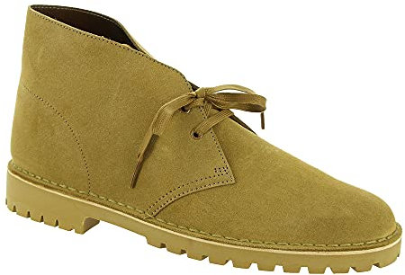 Clarks Stivali Chukka da uomo in pelle con lacci, Pelle scamosciata muschio di quercia, 8.5