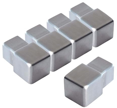 Dalsys 5x Endstück für Fliesenschiene 12,5mm Quadratprofil Edelstahl Gebürstet, Fliesenprofil
