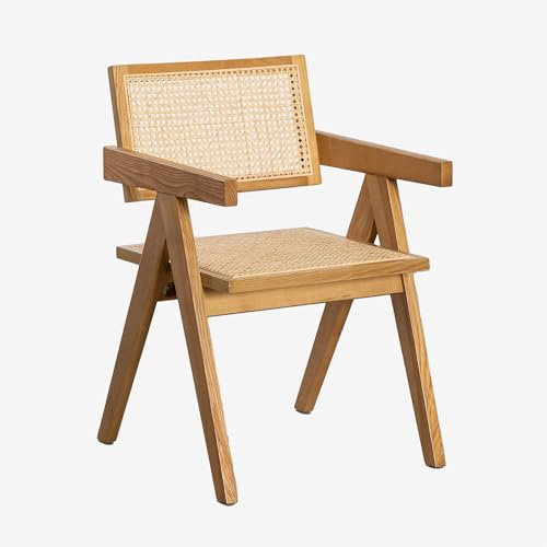 SKLUM Esszimmerstuhl mit Armlehnen im Rattan Lali Style Braun Natur