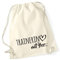 Huuraa Rucksack Trainerin mit Herz Geschenk 12 Liter Natural Baumwolle Trainerin Accessoire