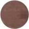 Carpetsale24 Hochflor Teppich Wohnzimmer - Moderne Einfarbig Design Braun 120 cm Rund - Flauschiger Shaggy Schlafzimmer Pflegeleicht und Extra Weich - Waschbar Plüsch Felloptik