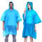 2 Stück Regenponcho, EVA Wiederverwendbarer Tragbarer Unisex-Regencape für Survive, Fahrrad, Wandern, Camping, Angeln, Konzert, Stadion, Festival (Blau)