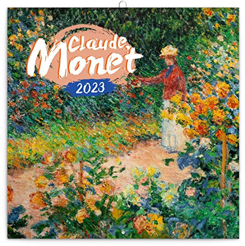 Kalender 2023, Claude Monet Wandkalender, Monatskalender, 16-Monatskalender zum Aufhängen, September 2022 - Dez 2023, 30,5 x 30,5 cm.
