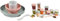 BÉABA, Set Vaisselle Silicone Repas Bébé, Avec Ventouse, Anti-dérapant, 4 Pièces, Assiette + Bol+ Verre + Cuillère & Lot de 12 Portions Conservation et 2 Cuillères Silicone, Clip, Pots empilables