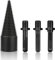 32mm Firewood Log Splitter Drill Bit Removable Wood Log Splitter Firewood Drill Bit Heavy Duty Electrical Screw Cone Kindling Firewood Splitter with Hex Square Round Drill Shanks (Black, 4 Piec