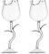 JYCRA Lot de 2 verres à cocktail en forme de rose, verres à vin rouge en forme de fleur avec feuilles réalistes pour mariage, bar, fête, transparent