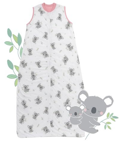 schlummersack Schlafsack Baby Sommer 110 cm dünn Koala | Babyschlafsack Sommer 1.0 Tog 1 Tog Baby Schlafsack Sommer | Schlafsack Baby Baumwolle Sommer Frühling