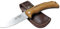 Navaja CUDEMAN Galatea 325-LF Hoja 9 cm. Acero Bohler Mango de Madera de Olivo con Funda de Cuero Color Marrón