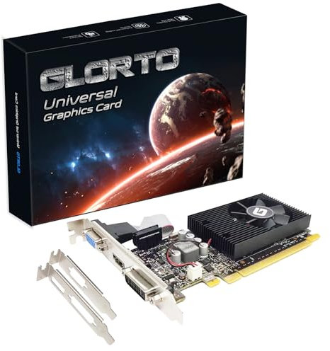 Glorto Scheda grafica GT 730 4G GDDR5, PCI Express 2.0 x8, HDMI/DVI/VGA, GPU a basso profilo