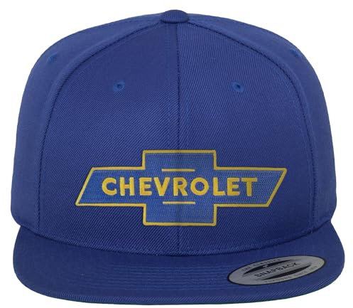 Chevrolet Offizielles Lizenzprodukt Bowtie Logo Premium Snapback Cap (Blau)