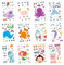 YANGWEN 12 Modelle/606pcs Make a face Sticker Machen Sie Ihren eigenen Sticker Animal Sticker Tier Aufkleber Make-a-face Sticker DIY Sticker Kinder DIY Gesichtsaufkleber für Kinderparty,Geburtstag