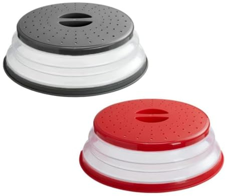 2 Pièces Cloche Micro Onde,Micro Ondes Pliable Panier Filtrant,Onde Passoire avec Trous de Vapeur pour Fruits Et Légumes.