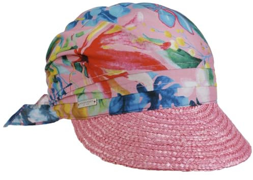 Seeberger Lisana Bandana Cap Sonnenvisor Strohvisor Visor Damencap Sommercap (One Size - rosa)