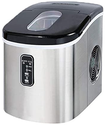 Macchina per il ghiaccio Macchina per fare il ghiaccio in acciaio inossidabile 220V Macchina per fare il ghiaccio da 15 kg Macchina per il ghiaccio da appoggio Cubetti di ghiaccio compatti trasparent