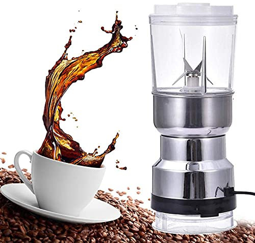 Molinillo De Café Eléctrico 40g,Molinillo De Nueces De Frijoles De 300w Con Cuchillas De Acero Inoxidable,Molinillo De Granos Portátil Multifunción De Bajo Ruido 2 En 1 Para Granos De Café, Especias,