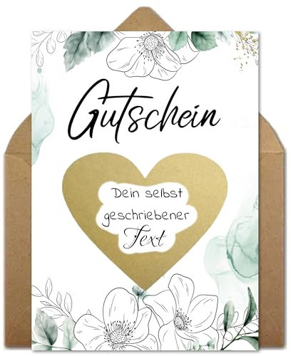 Laurea Verde Gutschein zum selber Ausfüllen mit Rubbelaufkleber | Karte zum selbst Beschriften | Geburtstagskarte | Geschenke für Frauen, Freundin | Kinogutschein, Reisegutschein