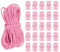 PATIKIL 10 Yard Elastic Bungee Cord & Single Hole Cord Lock, 25 Pack Plastic Oval Spring Toggle Stopper for Paracord Drawstring Shoelace Clothing Backpack Bags, Pink
