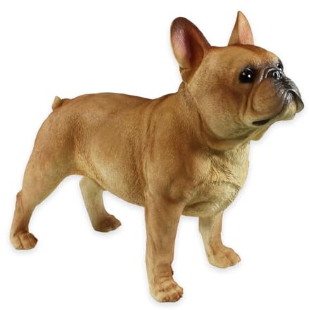 colourliving Französische Bulldogge Figur XL Hundefigur Gartendeko | Polyresin handbemalt stehend für Garten Terrasse Balkon und Wohnbereich