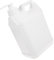 Happyyami Presse Bouteille Cruche De Gallon Vide Cruche De Gallon Réutilisable Cruches D'un Gallon Avec Couvercles Bouteilles De Shampoing Et Revitalisant Blanche Plastique