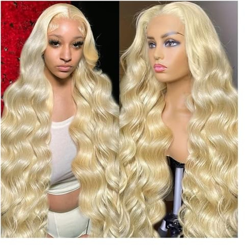 Perücken 613 Lace Front Fake 30 Blondes Echthaar for Frauen für Damen