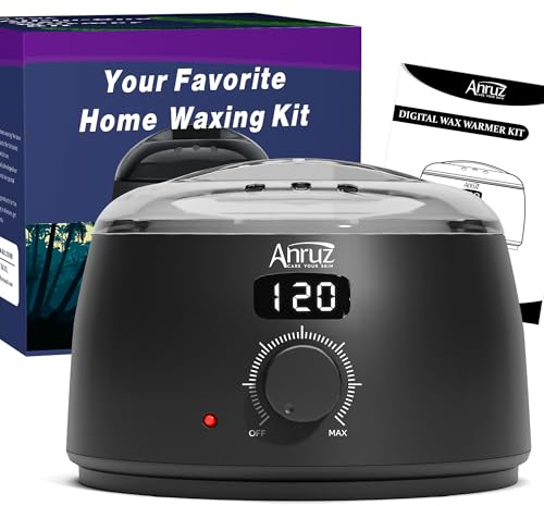 ANRUZ Professionelles Digitales Wachswärmer, Enthaarungserhitzer mit anpassbarer Temperatur,Für alle Arten von Wachsperlen geeignet
