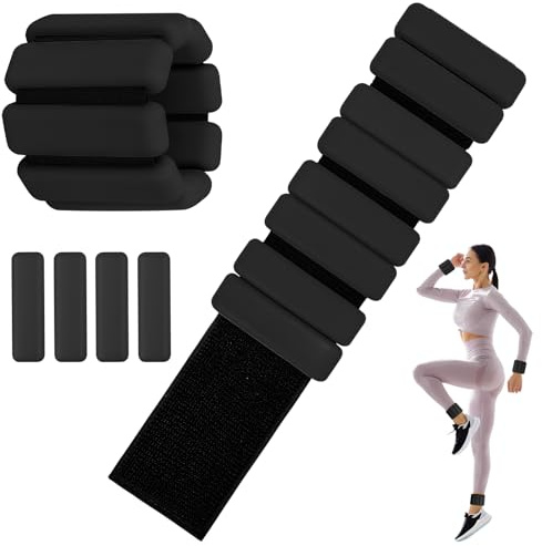 Handgelenkgewichte Knöchelgewichte Set, 2 Stück Gewichtsmanschetten für Fuß oder Handgelenk auf Bewegung Gehen Joggen Yoga Aerobic Pilates Gewicht Fitness Armband
