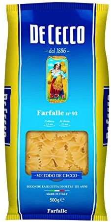 De Cecco Farfalle Short Pasta, 500 g, 24 Stück