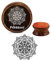 Printtoo Holz Stempel Mandala Schrott-Buchung Handwerk Textile Runde Stempel-2 Zoll