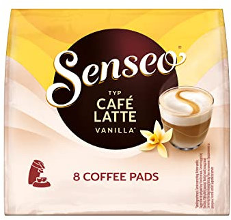 Senseo - Tapis Café Latte Vanille, 8 Tapis Café (Instant Coffee) | Poids Total 92 grams