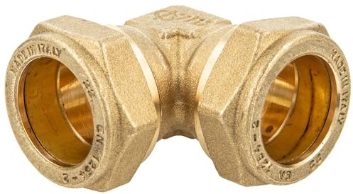 tecuro Messing-Klemmringverschraubung 90° Winkel 12 x 12 mm für Trinkwasser gem. DVGW W 534 Heizung und Solar