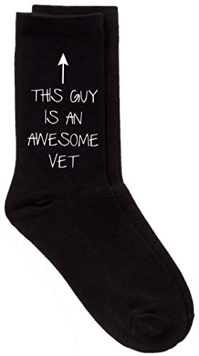 This Guy Is An Awesome Vet Mens Black Socks Present Gift Fathers Day Dad Birthday Christmas Present