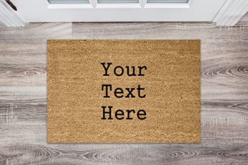 Active Window Films Personalised Genuine Coir Door Mat/Heavy Duty Home Entrance Matting Large (Just Text)