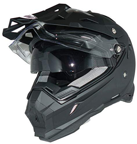 Crosshelm Endurohelm Motorradhelm mit integrierter Sonnenblende und Visier THH-TX28-L