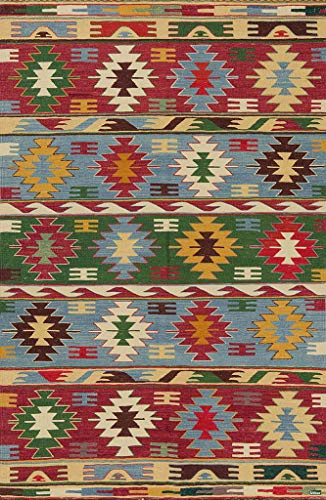 Vilber Kilim.2578 DU 01 Teppich, Vinyl, bunt, 78 X 120