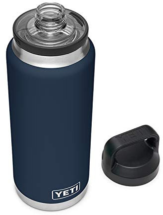 YETI Rambler Bouteille isotherme en acier inoxydable avec bouchon Chug - 1 027 ml - Bleu marine