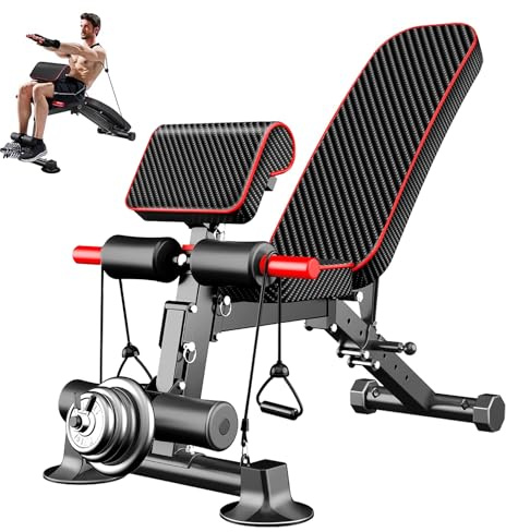 Verstellbare Hantelbank für Heim-Fitnessstudio, faltbare Neigungsbänke für Ganzkörpertraining