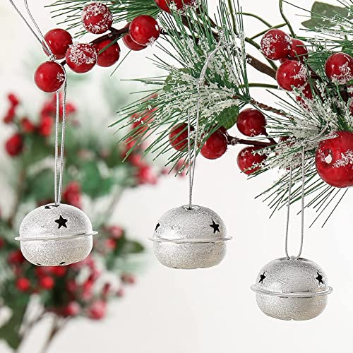 ToBeIT Glöckchen mit Schneeflocken-Ausschnitt, 40 mm, Metall, Weihnachten, 30 Stück
