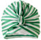 Dilly Daydream Stripey Green Shower Turban - Lycra Shower Cap - British Made - Waterproof Lining - Flattering Design - Easy To Slip On And Off