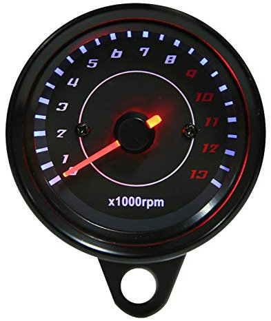 Motorrad Tachometer, DC 12V Universal LED Hintergrundbeleuchtung Elektronischer Tachometer