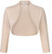 Clearlove Damen Eleganter Bolero Jacke Schulterjacke Kurzes Jäckchen 3/4 Ärmel Aprikose,M
