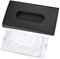 Car Tissue Holder, Sun Visor Hanging Paper Towel Clips Holder, PU Leather Car Visor Tissue Napkin Box Holder for Car Sun Visor, Car Backseat Vehicle Door Tissue Case Dispenser Holder - Black