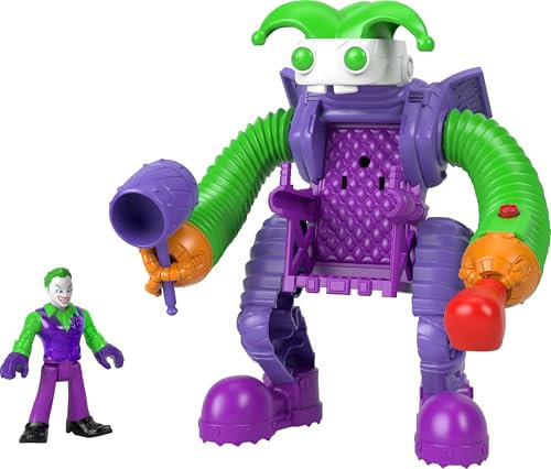 Fisher-Price Imaginext DC-Super-Friends-Joker-Figur, Kampfroboter, mit Spielzeug mit Lichtern, Spielzeug ab 3 Jahren (Mattel HGX80)
