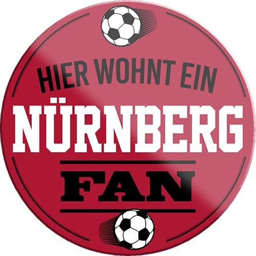 schilderkreis24 – Fußball Magnet “Nürnberg Fan“ Deko Kühlschrankmagnet Artikel Sport Verein Geschenkidee Club Weihnachten Fußball Fan Liebhaber Begeisterte 8x8 cm
