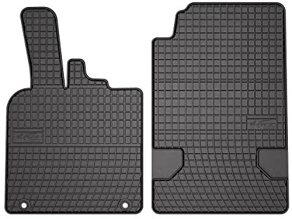 OMAC Gummi Fußmatten kompatibel mit Smart ForTwo 2007-2014 Automatten Gummi Schwarz 2tlg