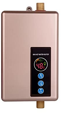 Calentador de Agua instantáneo eléctrico,CEIEVER sistema de agua caliente instantáneo 220V 3000W Mini Termo Eléctrico con Pantalla LCD Calentador de Agua sin Tanque para el cuarto de baño