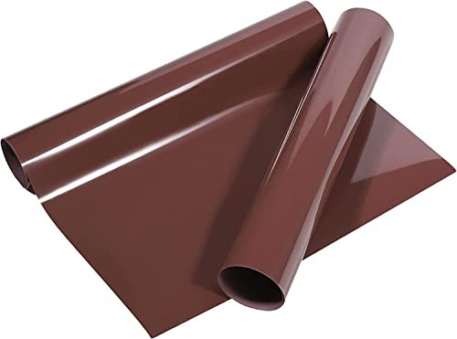 VINYL FROG Heat Transfer Vinyl Roll HTV Vinyl - 30.5x155cm Brown Iron on Vinyl for T-Shirts, Heat Press Vinyl for DIY Craft Designs