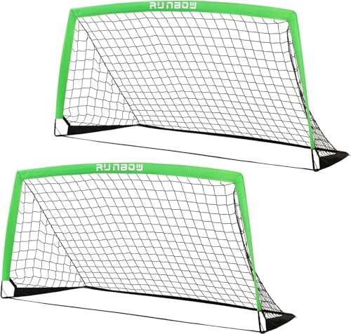 182 x 121cm Kinder Fußballtor, Faltbar Outdoor Übung Fußballnetz für Garten | klappbar Jugend Indoor fußball tor Sport Spiele erwachsene Training Fussballtor mit Carry Bag für Weihnachten Geschenke