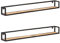 vidaXL 2X Raues Mangoholz Wandregal Industriestil Bücherregal Schweberegal Wandboard Regalbrett Hängeregal Dekoregal CD DVD Regal 160cm